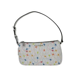 Michael Kors Jet Set Airplane Print Pouchette Crossbody Bag
